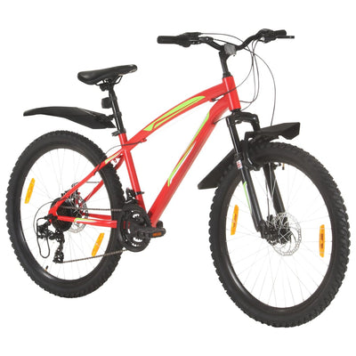 Vidaxl MountainBike 21 ingranaggi da 26 pollici ruote 36 cm di rosso