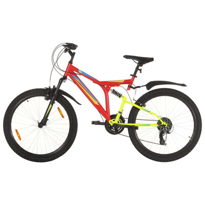 Vidaxl MountainBike 21 ingranaggi da 26 pollici ruote 49 cm di rosso