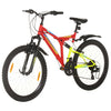 Vidaxl MountainBike 21 ingranaggi da 26 pollici ruote 49 cm di rosso