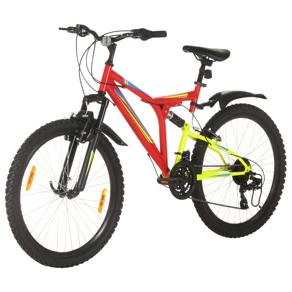 Vidaxl MountainBike 21 ingranaggi da 26 pollici ruote 49 cm di rosso