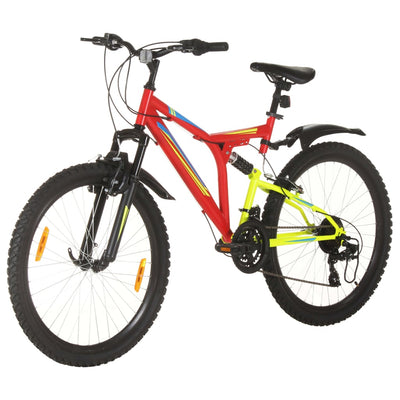 Vidaxl MountainBike 21 ingranaggi da 26 pollici ruote 49 cm di rosso