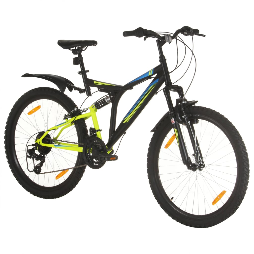 VidaXL bicicleta de montaña 21 marchas 26 pulgadas ruedas 49 cm negro