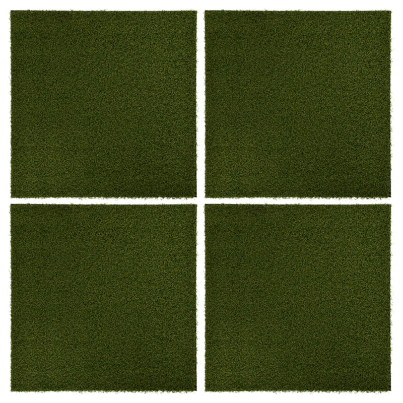 VidaXL Kunstgrastegels 4 st 50x50x2,5 cm rubber