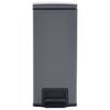 Vidaxl Pedal Bin con grigio in acciaio inossidabile da 30 L anti-fingerprint da 30 L