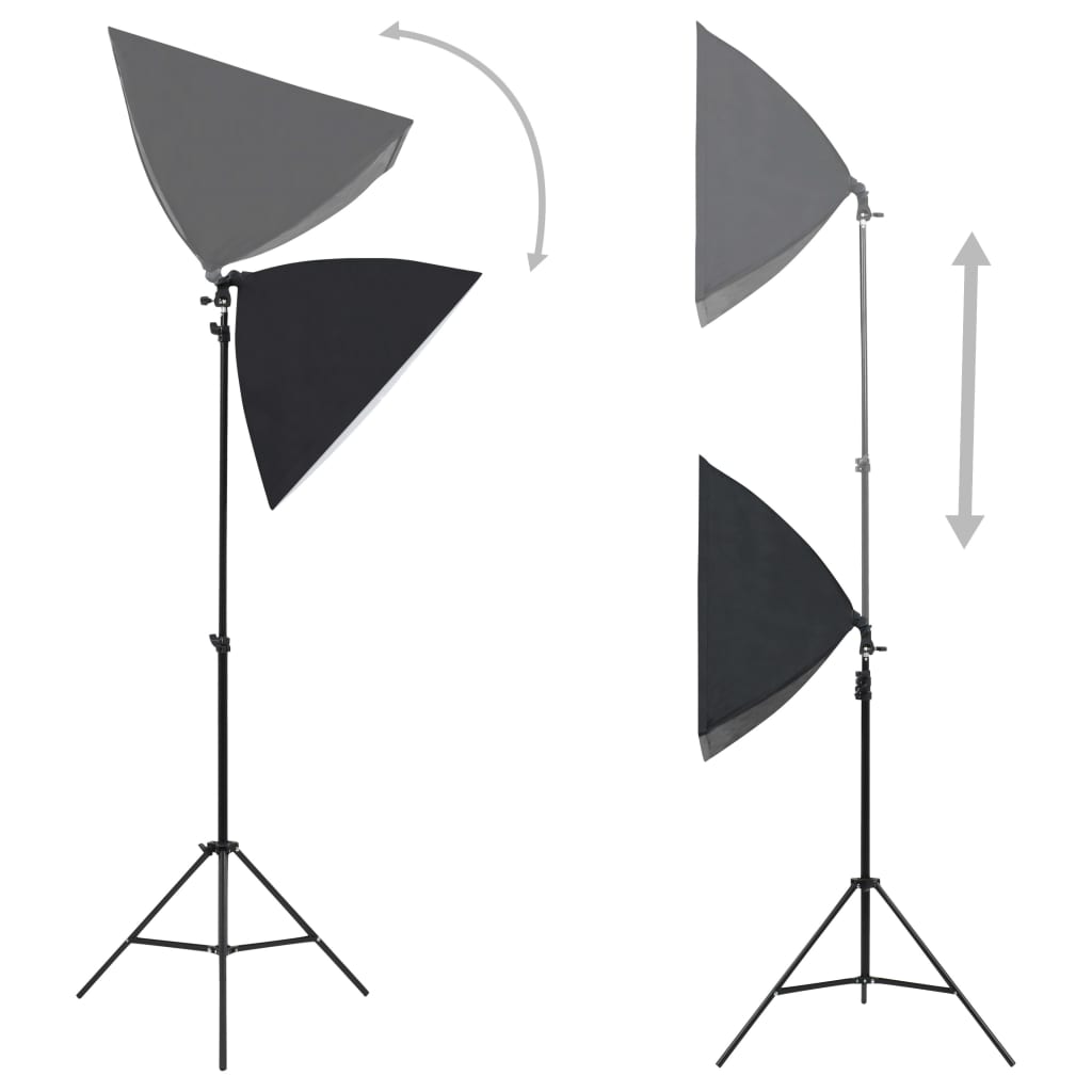 Vidaxl Photo Studio Set con lampade softbox, sfondo e riflettore