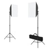 Vidaxl Photo Studio Conjunto con lámparas de softbox, fondo y reflector