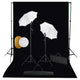 Vidaxl Photo studio set with lamps, umbrellas, background and reflector