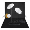 Vidaxl Photo Studio Set con lampade, ombrelli, sfondo e riflettore