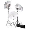 Vidaxl Photo Studio Set con lampade, ombrelli, sfondo e riflettore