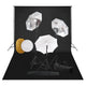 Vidaxl Photo Studio Set con lampade, ombrelli, sfondo e riflettore