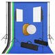 Vidaxl Photo Studio Set con lampade, sfondo e riflettore