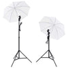 Vidaxl Photo Studio Set con lampade, ombrelli, sfondo e riflettore