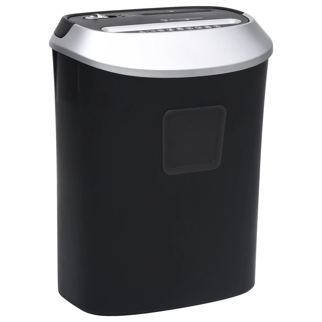 Vidaxl Paper Shredder 10 pagine Crosscut Black
