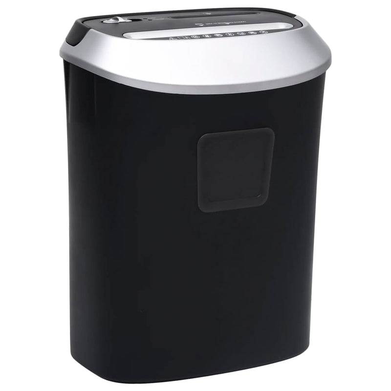 Vidaxl Paper Shredder 10 pagine Crosscut Black