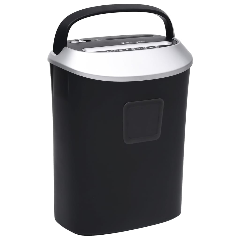 Vidaxl Paper Shredder 10 pagine Crosscut Black