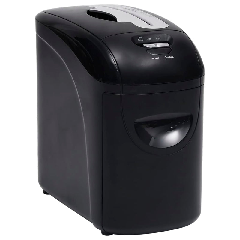 Vidaxl Paper Shredder 10 pagine Microcut Black