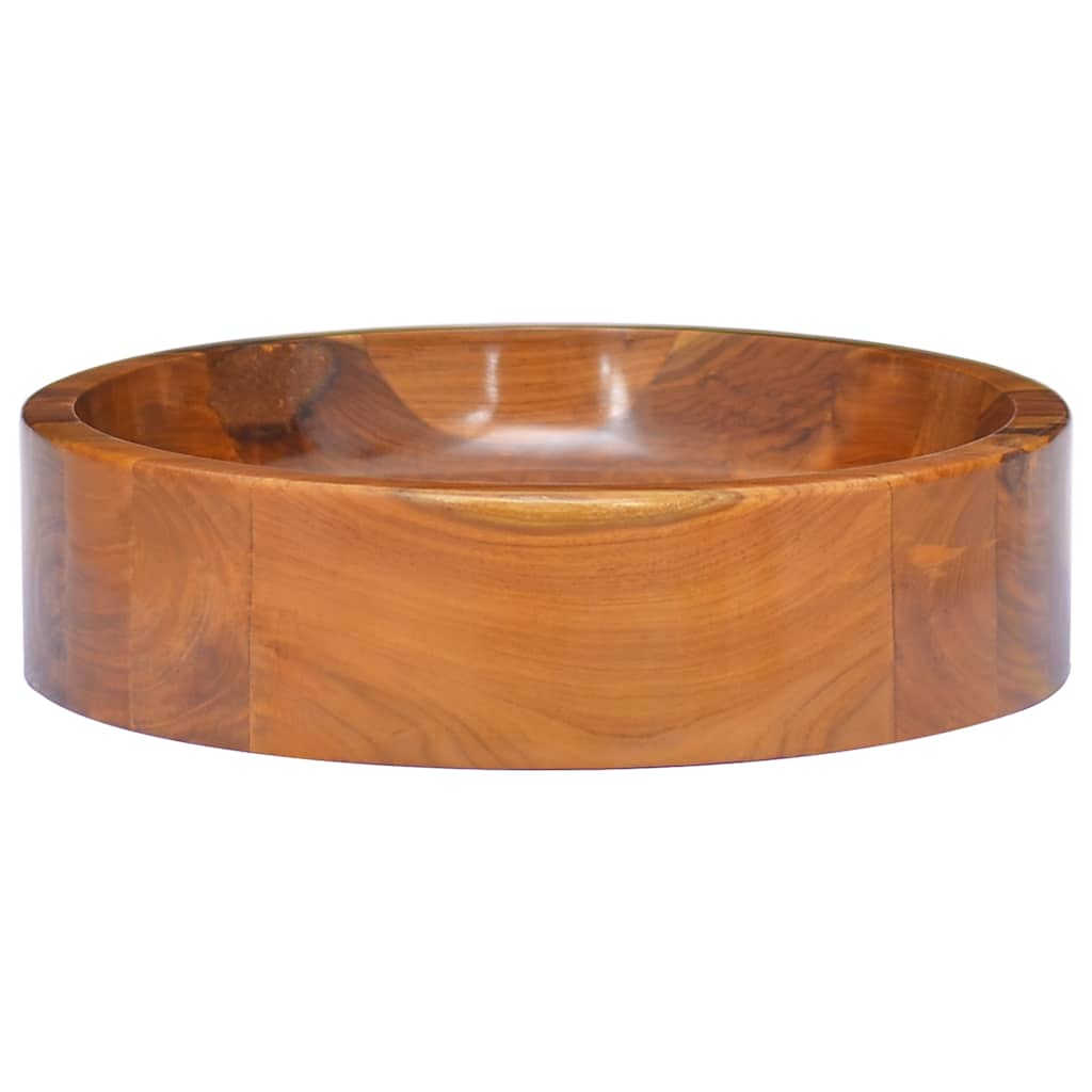 Vidaxl Washbasin Ø40x10 cm de teca sólida