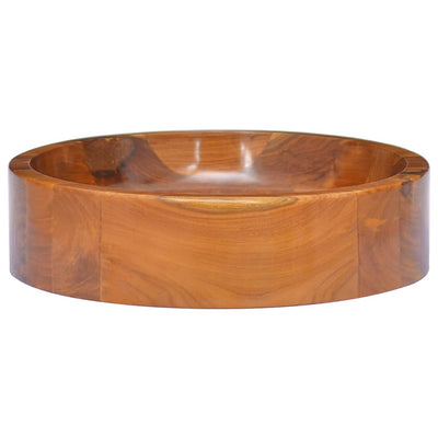Vidaxl Washbasin Ø40x10 cm de teca sólida