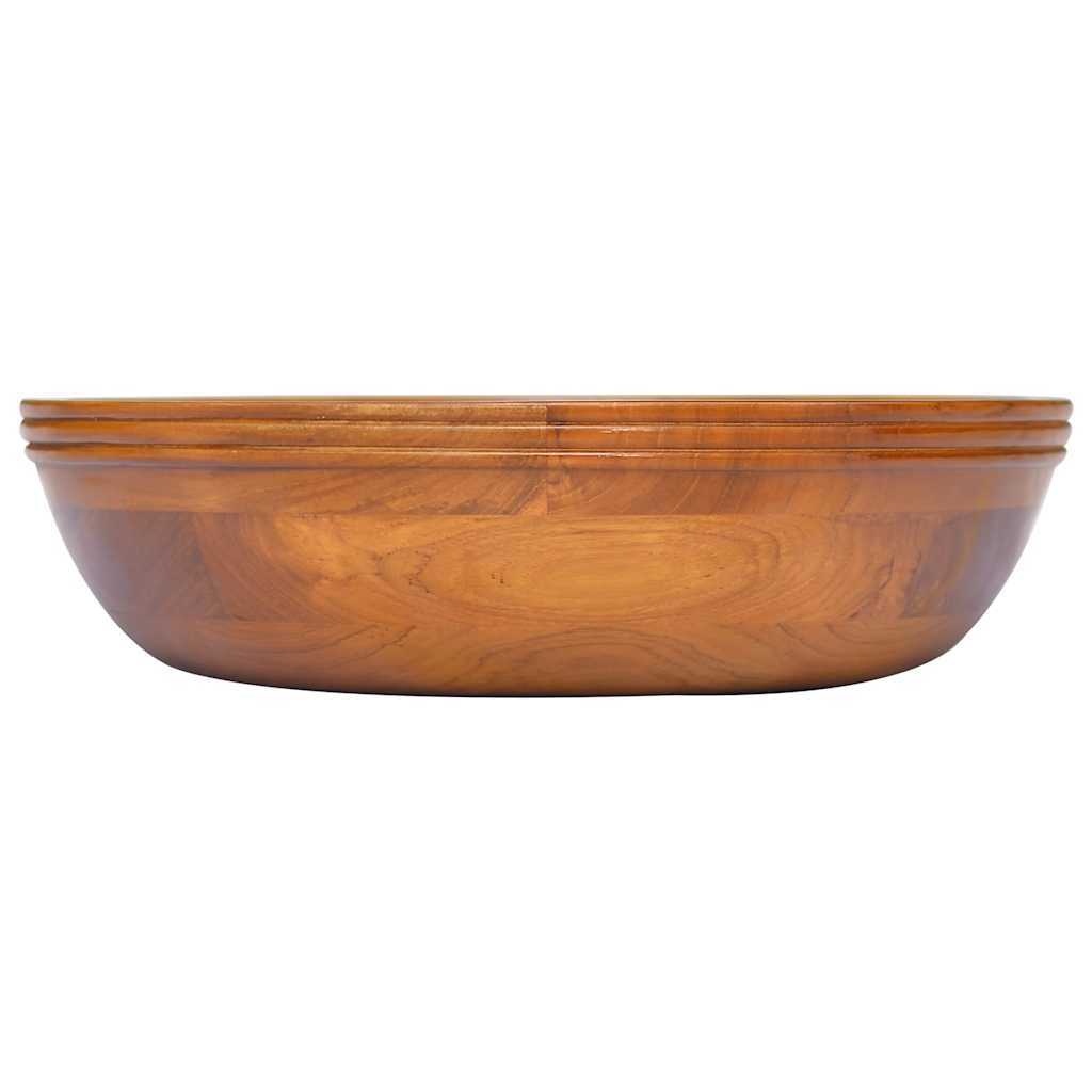 Vidaxl Washbasin Ø40x10 cm de teca sólida