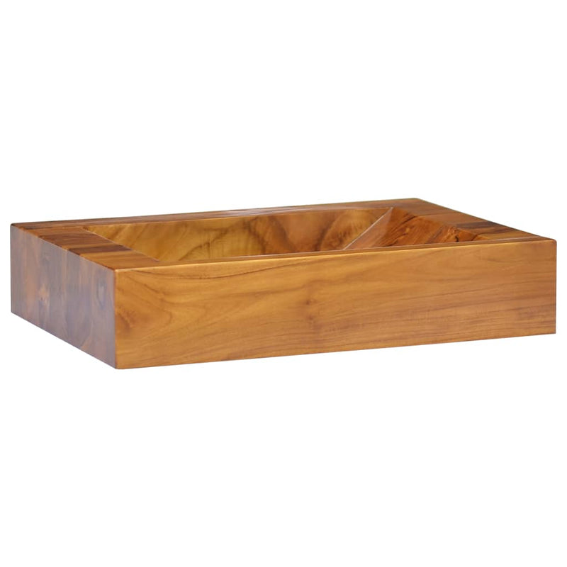 Vidaxl Washbasin 50x35x10 cm de teca sólida