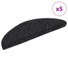 Esteras de escalera de Vidaxl autoadhesivo 5 st 56x17x3 cm aguja de fieltro negro