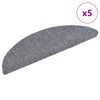 Esteras de escalera de Vidaxl autoadhesivo 5 st 56x17x3 cm aguja fieltro gris claro