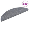 Esteras de escalera de Vidaxl autoadhesivo 10 st 56x17x3 cm aguja fieltro gris claro