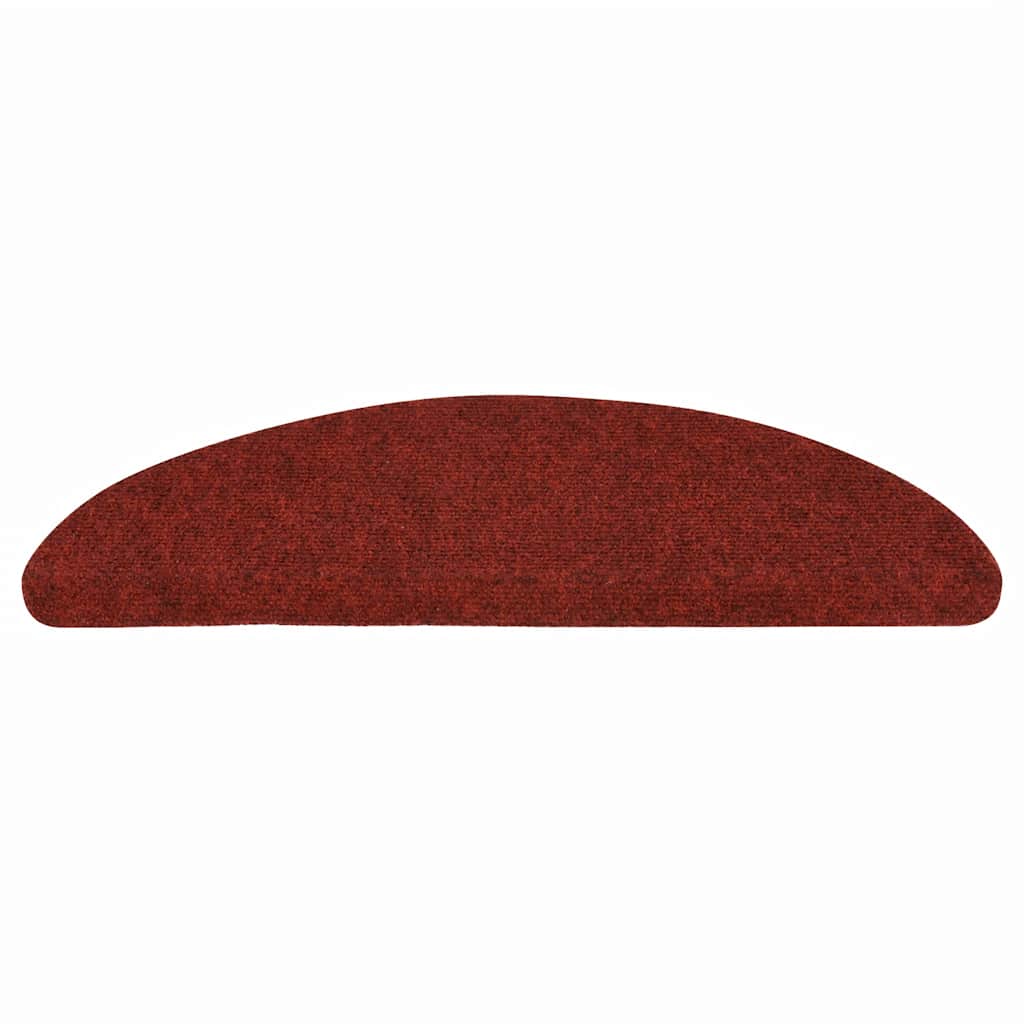 Vidaxl trapmatten zelfklevend 10 st 56x17x3 cm bordeaux rood halfrond
