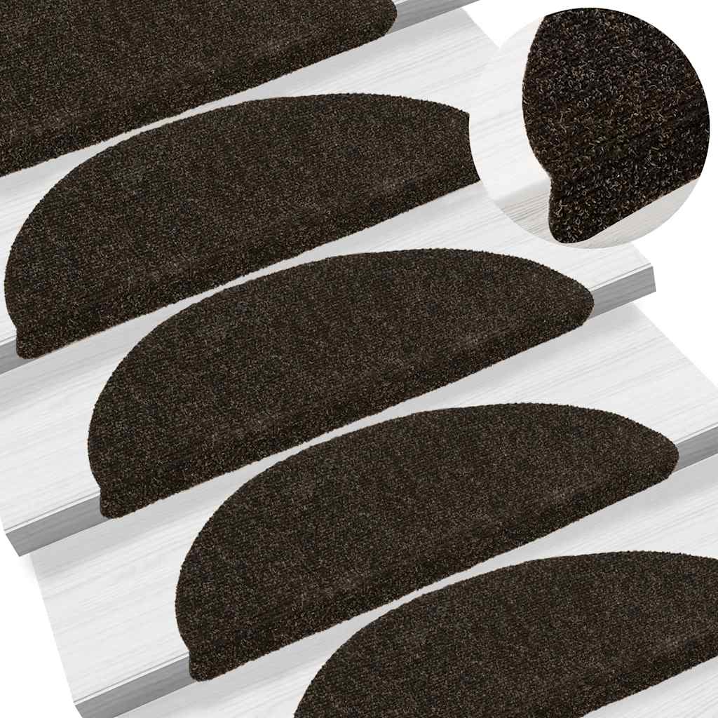 Vidaxl tappetini per autoadesivo 10 st 56x17x3 cm ago marrone scuro