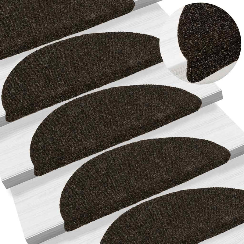 Vidaxl tappetini per autoadesivo 10 st 56x17x3 cm ago marrone scuro