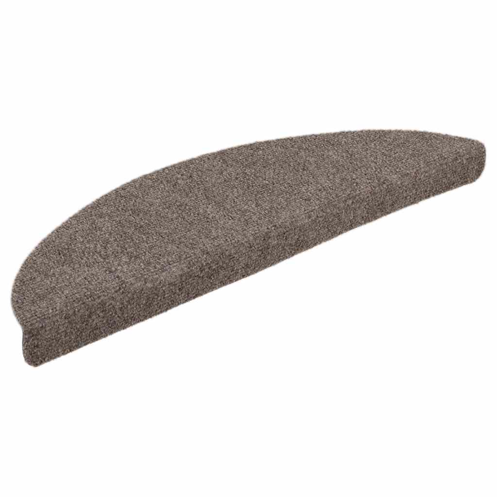 Vidaxl trapmatten zelfklevend 5 stuks 56x17x3 cm beige halfrond