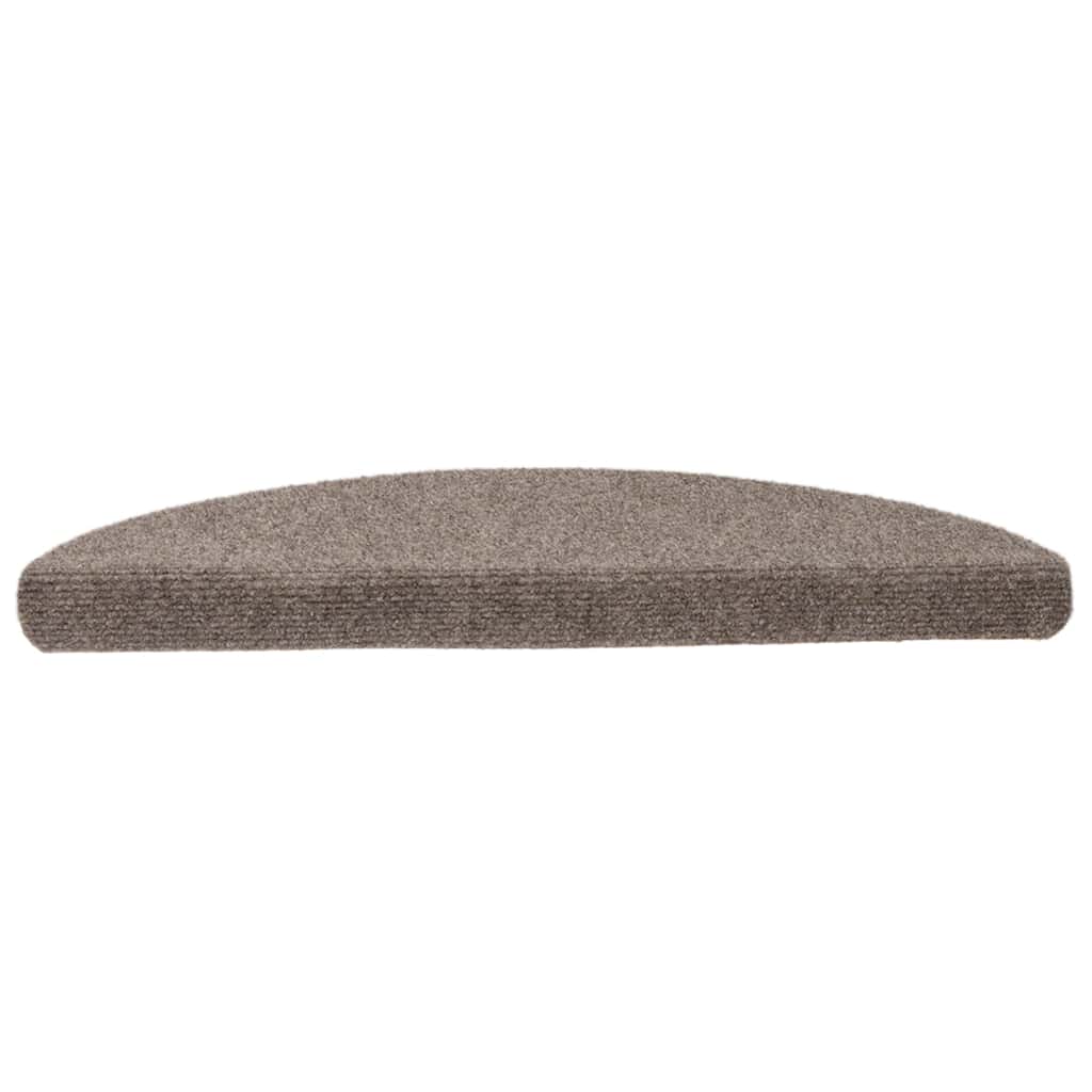 Vidaxl trapmatten zelfklevend 10 stuks 56x17x3 cm beige halfrond