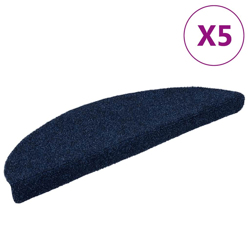 Vidaxl tappetini per autoadesivo 5 St 56x17x3 cm Felino blu navy blu navy