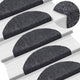 Vidaxl trapmatten zelfklevend 5 stuks 65x21x4 cm donkergrijs halfrond groot