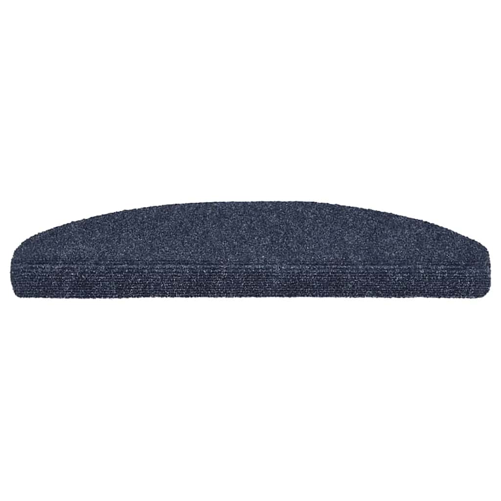 Vidaxl trapmatten zelfklevend 5 stuks 65x21x4 cm blauw halfrond groot