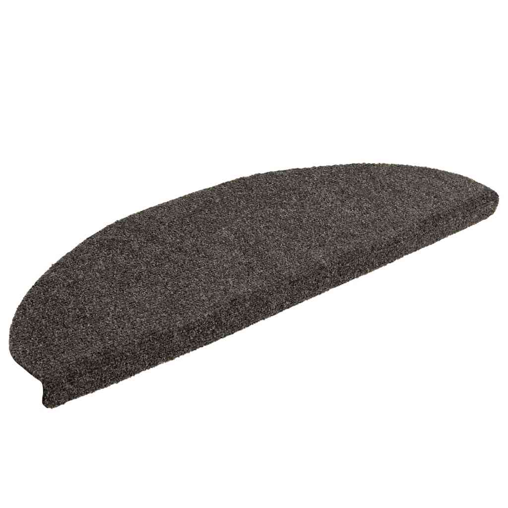 Vidaxl trapmatten zelfklevend 10 st 65x21x4 cm antraciet halfrond groot