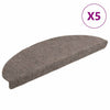 Esteras de escalera de Vidaxl autoadhesivo 5 pcs 65x21x4 cm aguja crema de fieltro