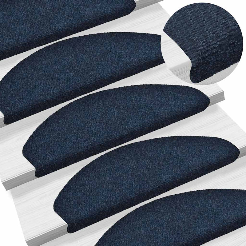 Vidaxl tappetini scale autoadesivo 10 pezzi 65x21x4 cm felice blu navy blu
