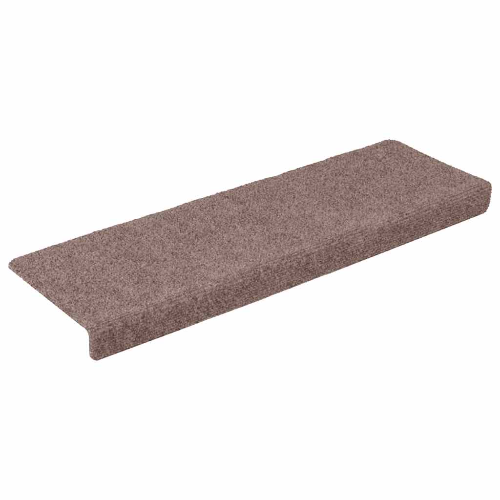 Vidaxl trapmatten zelfklevend 5 stuks 65x21x4 cm crème rechthoekige rand