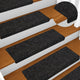 Vidaxl trapmatten zelfklevend 5 stuks 65x21x4 cm zwart rechthoekige rand