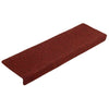 Vidaxl tappetini da scala 10 pezzi 65x21x4 cm Ago feltro bordeaux rosso
