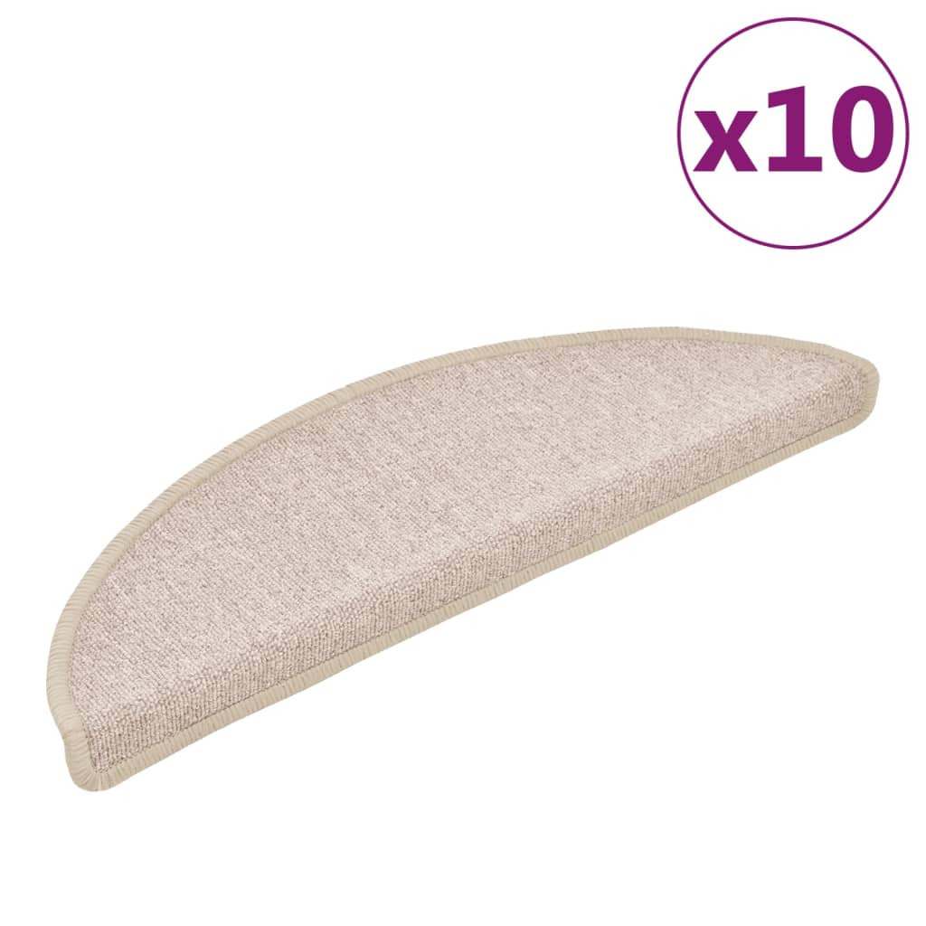 Esteras de escalera de Vidaxl 10 ST 56x17x3 CM Taupe