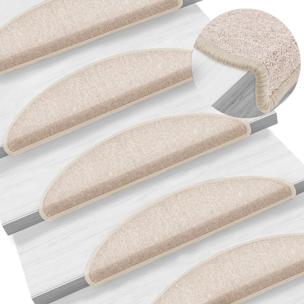 Esteras de escalera de Vidaxl 10 ST 56x17x3 CM Taupe