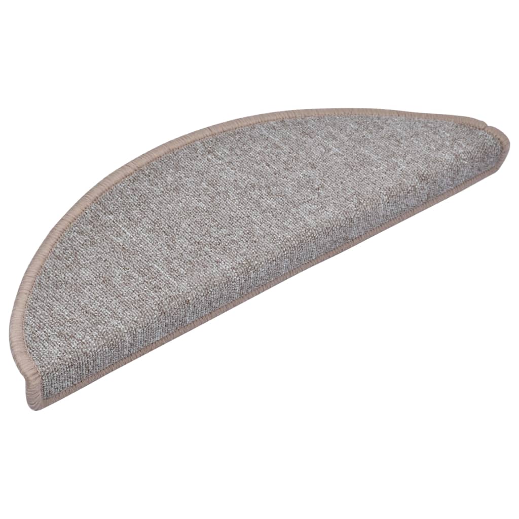 Esteras de escalera de Vidaxl 10 st 65x24x4 cm marrón claro