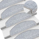 Vidaxl trapmatten 10 st 65x24x4 cm lichtgrijs halfrond groot