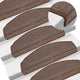 Vidaxl tappetini da scala 10 pezzi 65x24x4 cm marrone