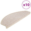 Vidaxl trapmatten 10 st 65x24x4 cm taupe halfrond groot