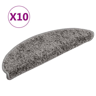 Vidaxl Stair Tappet 10 St 56x17x3 cm Grigio
