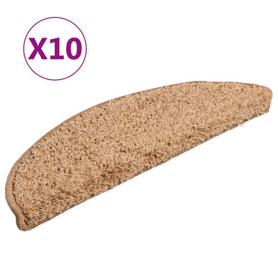Vidaxl Stair tappetini 10 ST 56x17x3 cm beige