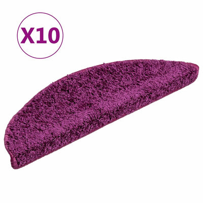 Vidaxl Stair Mats 10 ST 56x17x3 CM Violet